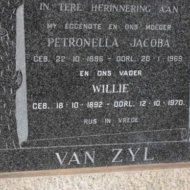 ZYL Willie, van 1892-1970 &amp; Petronella Jacoba 1896-1969