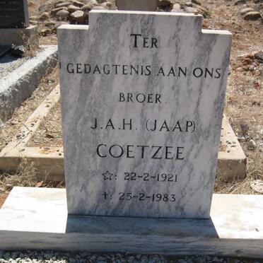 COETZEE J.A.H.1921-1983