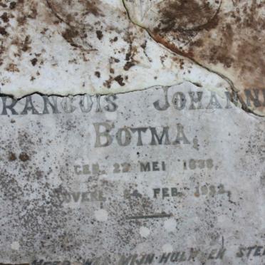 BOTMA Francois Johannes 1838-1922