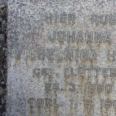 HUGO Johanna Wilhelmina nee LOTTER 1850-1907