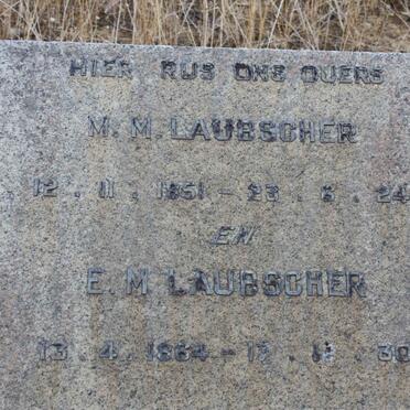 LAUBCHER M.M. 1851-1924 &amp; E.M. 1864-1930