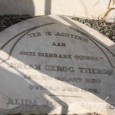 THERON Johan Gerog 1830-1909 &amp; Alida Josina DU TOIT 1837-1923