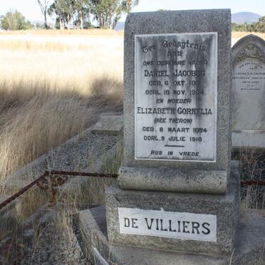 VILLIERS Daniel Jacobus, de 1861-1924 &amp; Elizabeth Cornelia THERON 1854-1916