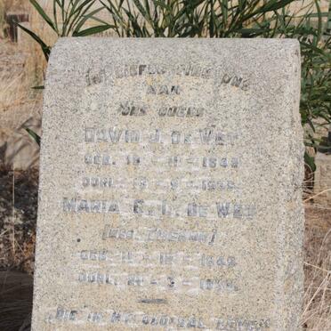 WET Dawid J., de 1845-1935 &amp; Maria C.L. THERON 1849-1935