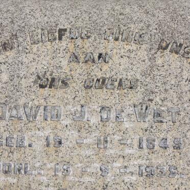 WET Dawid J., de 1845-1935