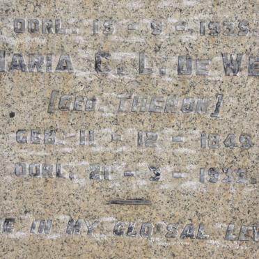 WET Maria C.L., de nee THERON 1849-1935