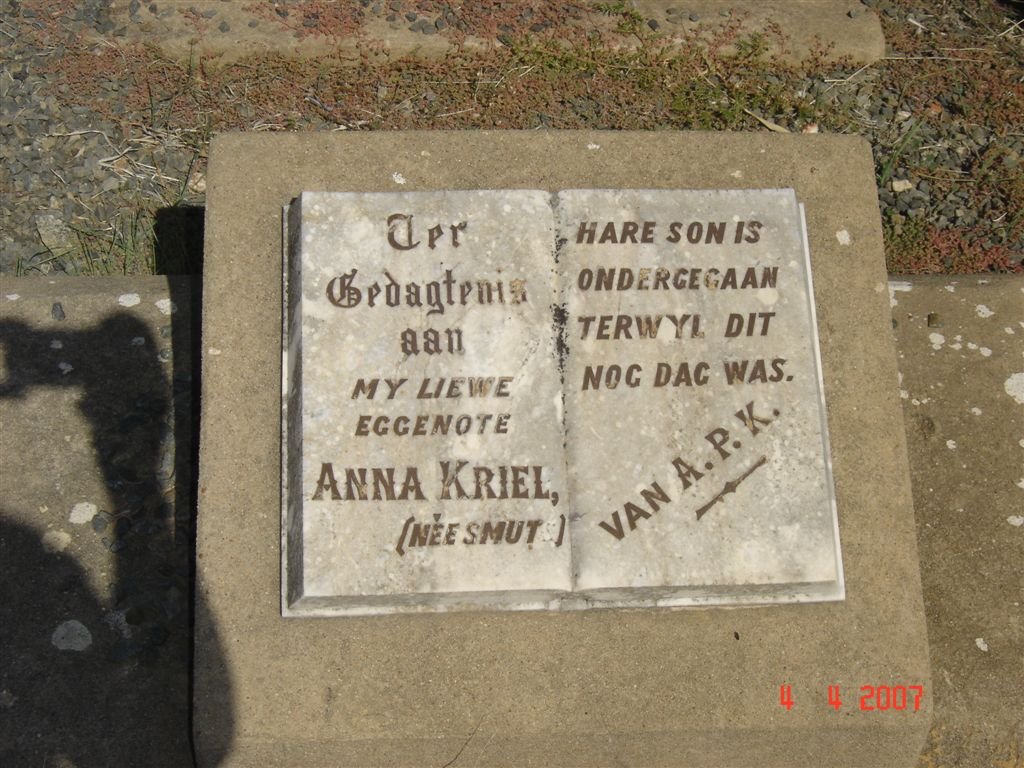 KRIEL Anna nee SMUT