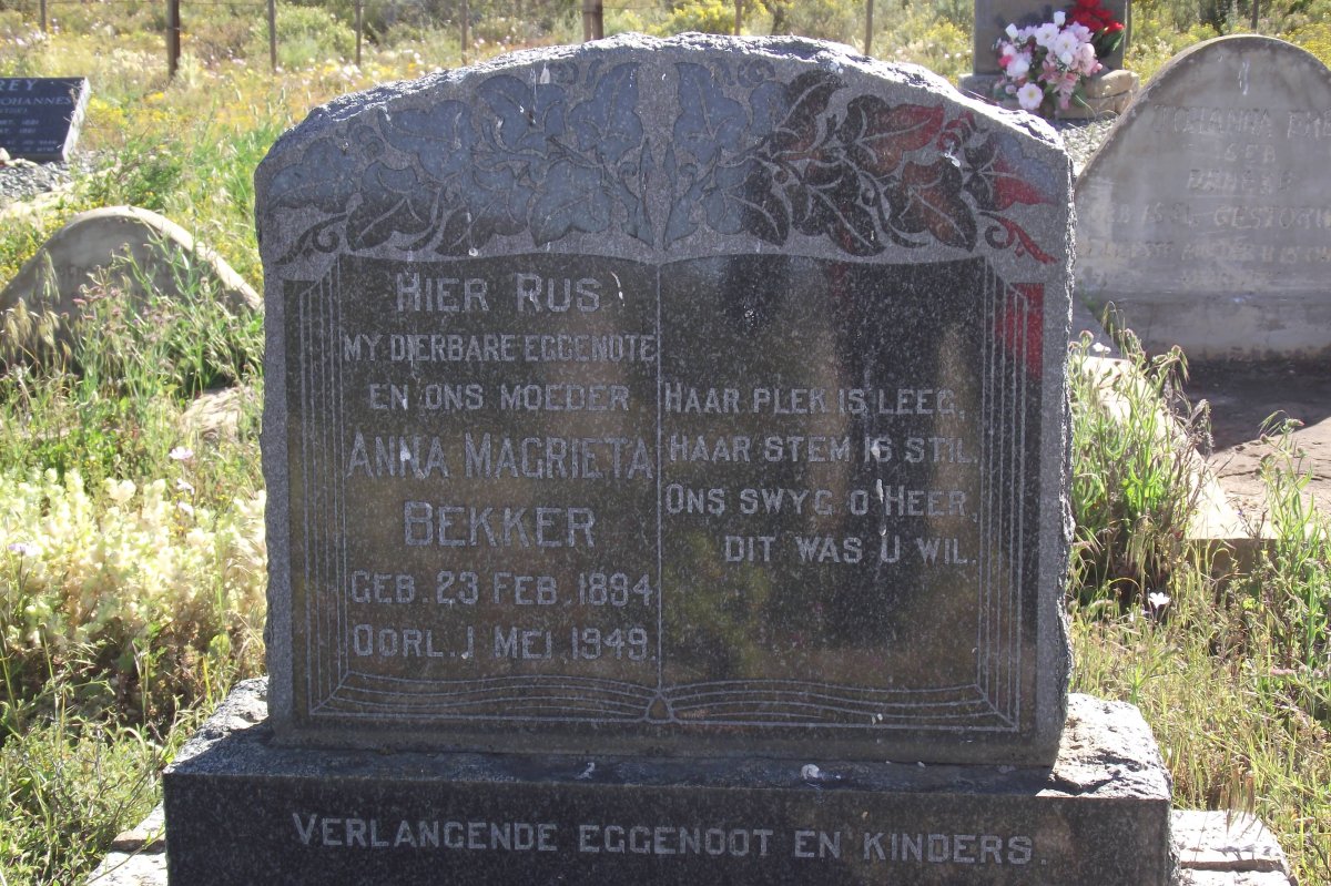 BEKKER Anna Magrieta 1894-1949