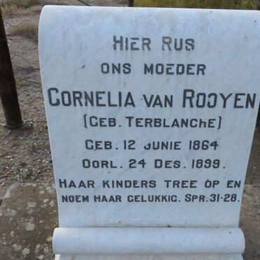 ROOYEN Cornelia, van nee TERBLANCHE 1864-1899