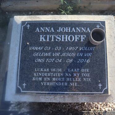 KITSHOFF Anna Johanna 1957-2016