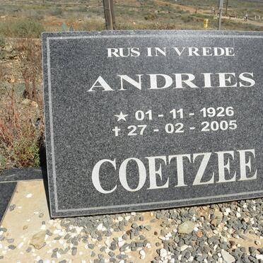 COETZEE Andries 126-2005 &amp; Marie 1917 1990