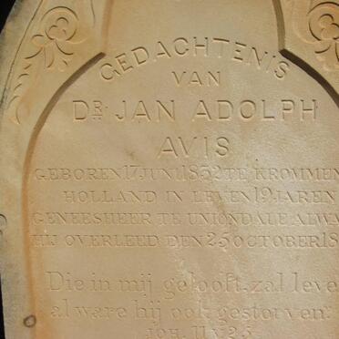 AVIS Jan Adolph 1832-1885
