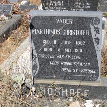 BOSHOFF Marthinus Christoffel 1892-1931