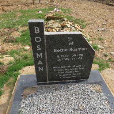 BOSMAN Bettie 1958-2015