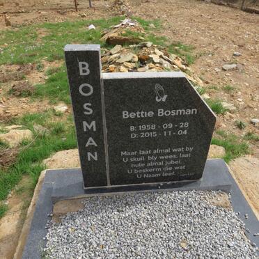 BOSMAN Bettie 1958-2015