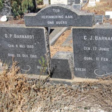 BARNARDT D.P. 1880-1960 &amp; C.J. 1884-1964