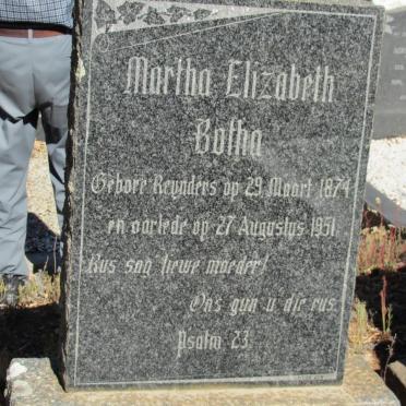 BOTHA Martha Elizabeth nee REYNDERS 1874-1951