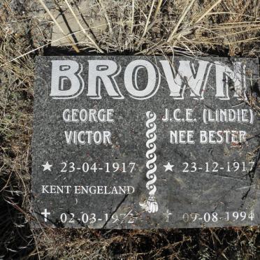BROWN George 1917-1972 &amp; J.C.E. BESTER 1917-1994