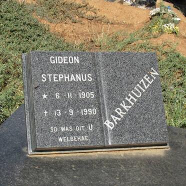 BARKHUIZEN Gideon Stefanus 1905-1990 &amp; Susanna Francina 1919-2006