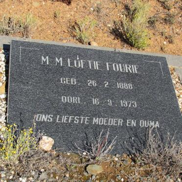 FOURIE M.M. 1888-1973