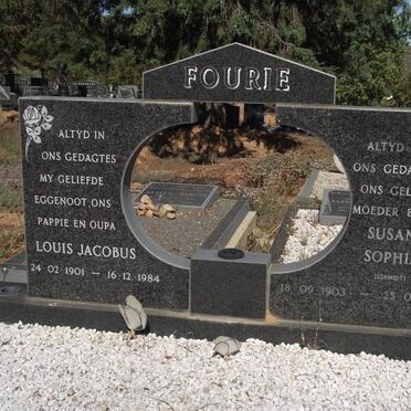 FOURIE Louis Jacobus 1901-1984 &amp; Susanna Sophia SCHMIDT 1903-1989