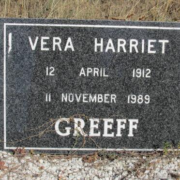 GREEFF Ernst Frederick 1909-1967 &amp; Vera Harriet 1912-1989