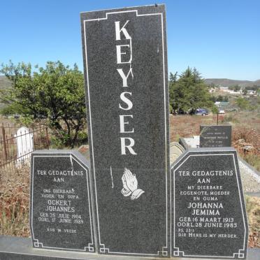 KEYSER Ockert Johannes 1904-1989 &amp; Johanna Jemima 1913-1985