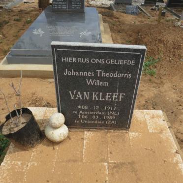 KLEEF Johannes Theodorris Willem, van 1917-1989