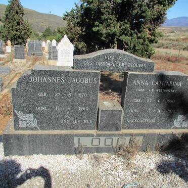 LOOCK Johannes Jacobus 1870-1960 &amp; Anna Catharina van der WESTHUIZEN 1880-1972