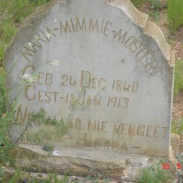 MOSTERT Maria Mimmie 1840-1913