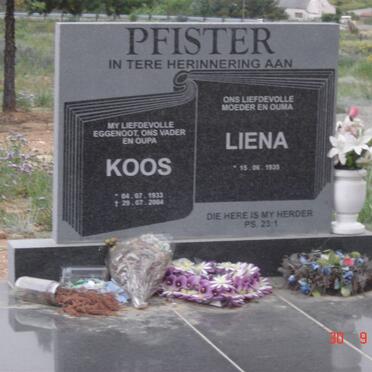 PFISTER Koos 1933-2004 &amp; Liena 1935-