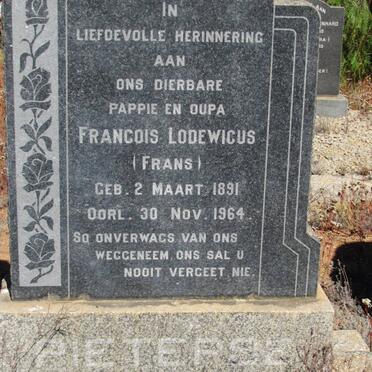 PIETERSE Francois Lodewicus 1891-1964