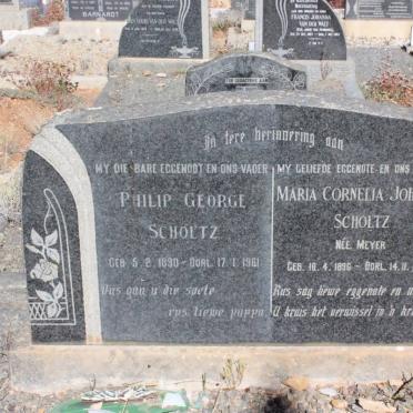 SCHOLTZ Philip George 1890-1961 &amp; Maria Cornelia Johanna MEYER 1896-1954