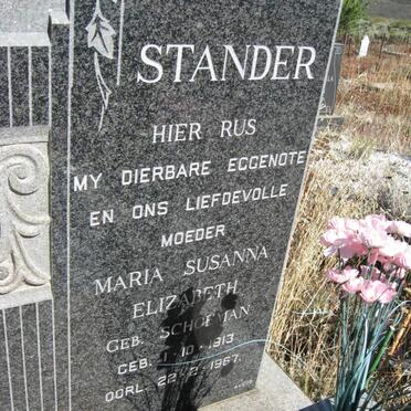 STANDER Andries Herklaas 1910-1983 &amp; Maria Susanna Elizabeth SCHOEMAN 1913-1967