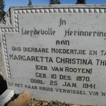 THERON Margaretta Christina nee VAN ROOYEN 1870-1941