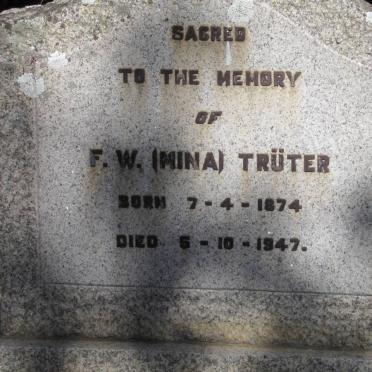 TRUTER F.W 1874-1947