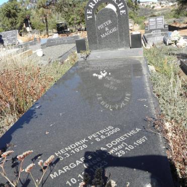 TERBLANCHE Hendrik Petrus 1926-2000 &amp; Margaretha Dorethea JONKER 1923-1997