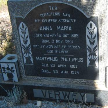 VERWEY Marthinus Phillippus 1887-1974 &amp; Anna Maria VERWEY 1899-1963