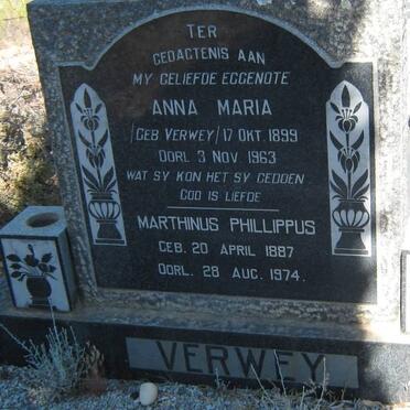 VERWEY Marthinus Phillippus 1887-1974 &amp; Anna Maria VERWEY 1899-1963