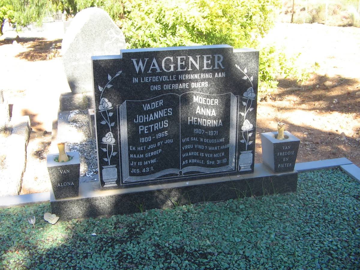 WAGENER Johannes Petrus 1900-1965 &amp; Anna Hendrina 1907-1971