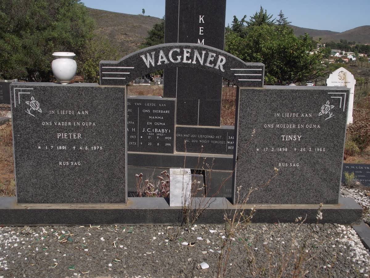 WAGENER Pieter 1891-1975 &amp; Tinsy 1898-1965