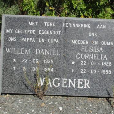WAGENER Willem Daniel 1925-1994 &amp; Elsiba Cornelia 1928-1998
