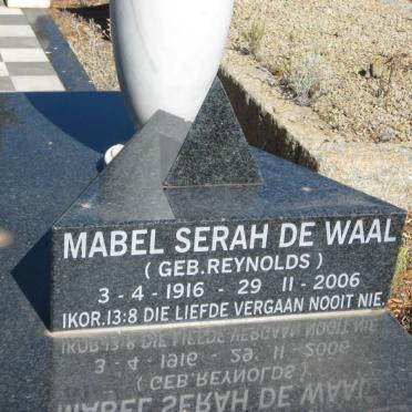 WAAL Arend Leopold, de 1904-1973 &amp; Mabel Serah REYNOLDS 1916-2006 
