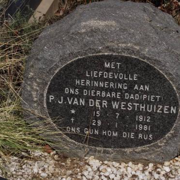 WESTHUIZEN P.J., van der 1912-1981