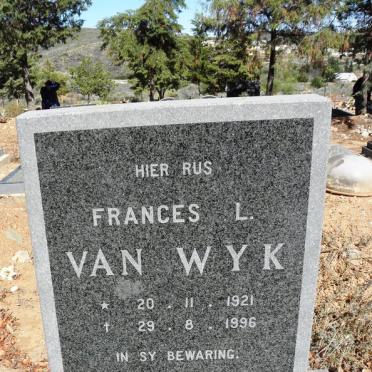 WYK Frances L., van 1921-1996