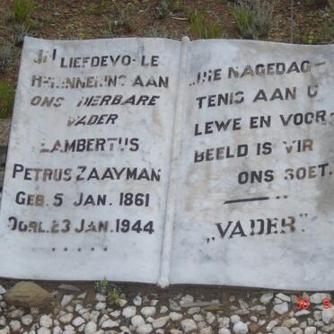 ZAAYMAN Lambertus Petrus 1861-1944