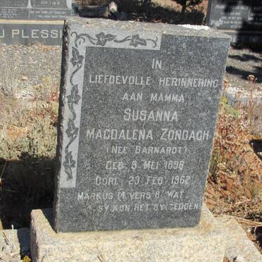 ZONDAGH Magdalena nee BARNARDT 1896-1962