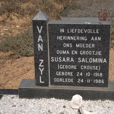 ZYL Susara Salomina, van nee CROUSE 1918-1986