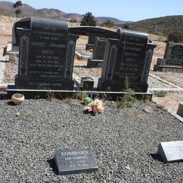 BRITZ Andries Johannes 1882-1951 &amp; Catharina Dorothea 1900-1981