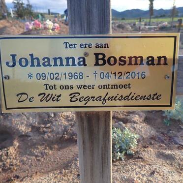 BOSMAN Johanna 1968-2016